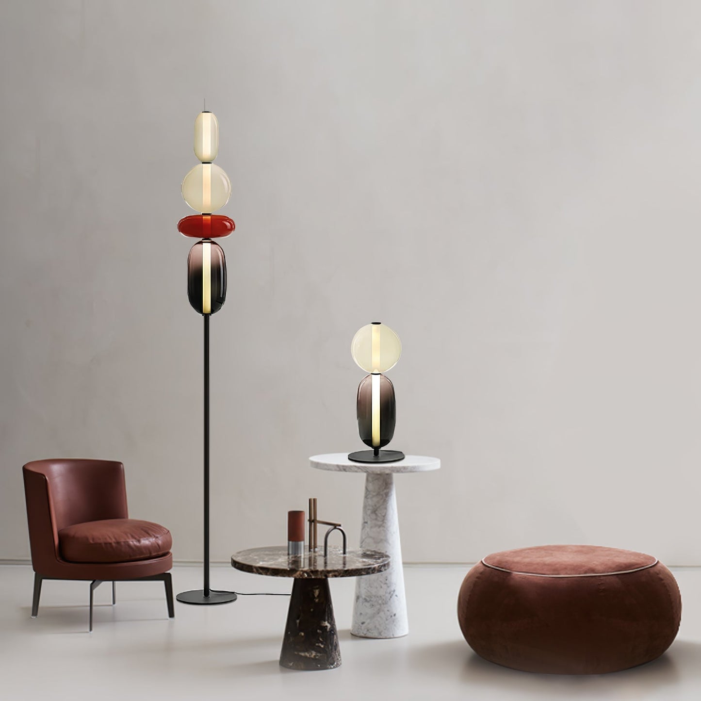Rina - Design Vloerlamp Glas