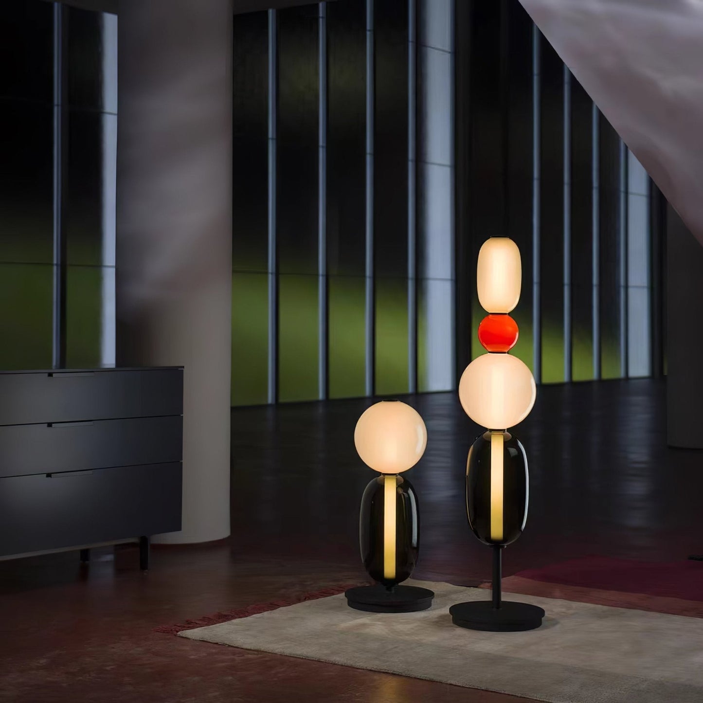 Rina - Design Vloerlamp Glas