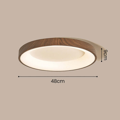 Auni - Ronde Houten Plafondlamp