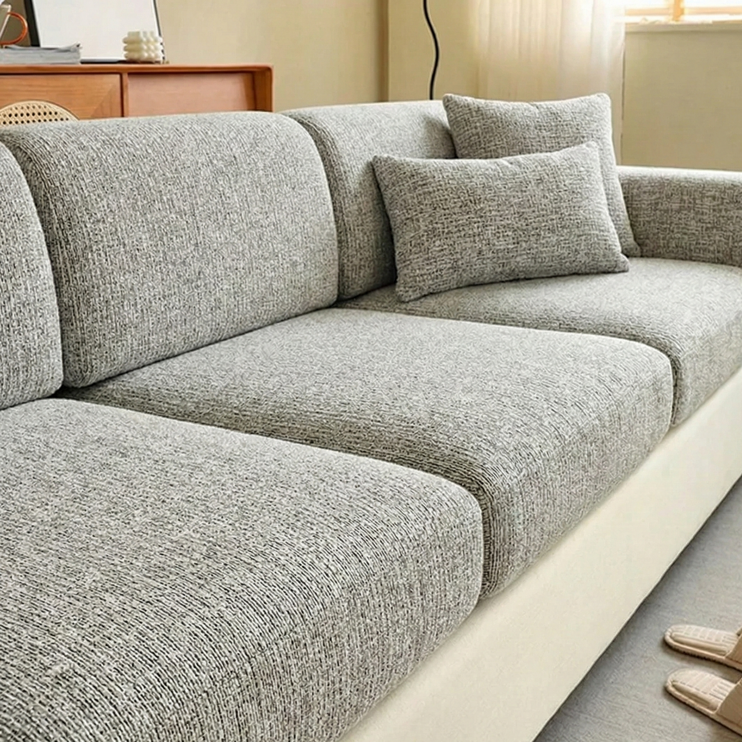 Svea - Chenille Elastische Bankhoes Voor Losse Kussens