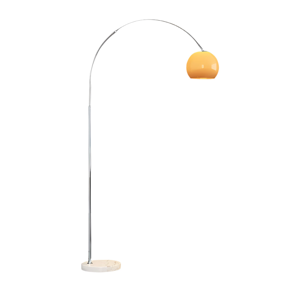 Siva - Booglamp Vloerlamp met Glazen Kap