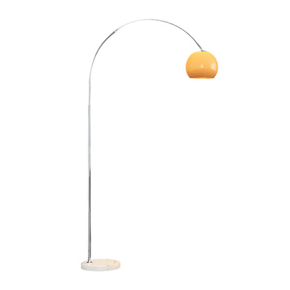 Siva - Booglamp Vloerlamp met Glazen Kap