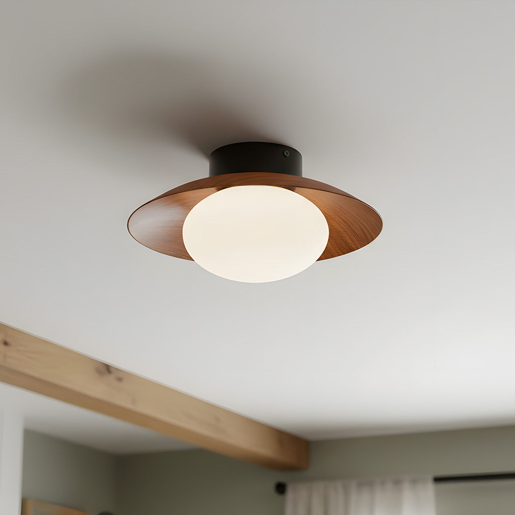 Elna - Ronde LED Plafondlamp met Glazen Bol