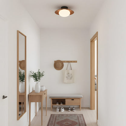 Elna - Ronde LED Plafondlamp met Glazen Bol