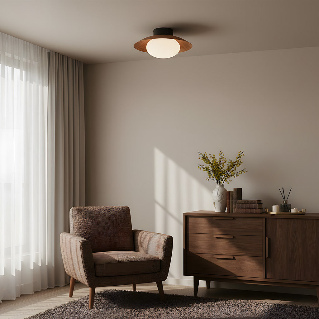 Elna - Ronde LED Plafondlamp met Glazen Bol