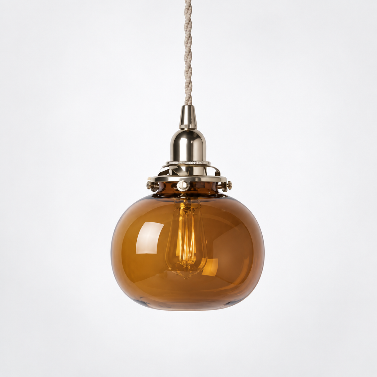 Elvo - Vintage Glazen Hanglamp