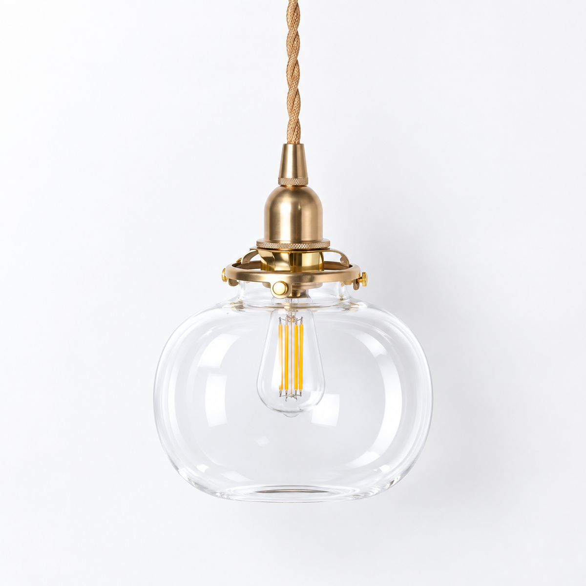 Elvo - Vintage Glazen Hanglamp