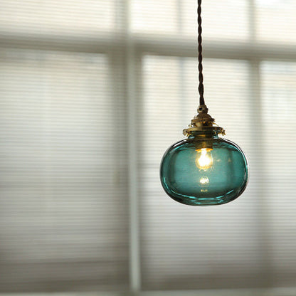 Elvo - Vintage Glazen Hanglamp