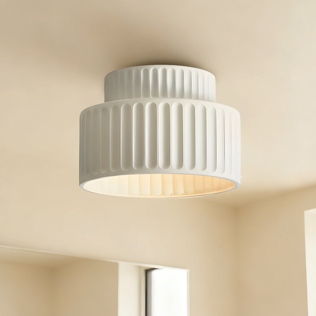 Enna - Geribbelde Ronde LED Plafondlamp Scandinavisch