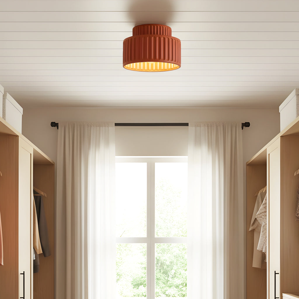 Enna - Geribbelde Ronde LED Plafondlamp Scandinavisch