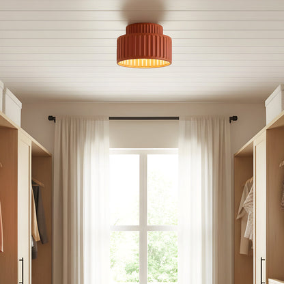 Enna - Geribbelde Ronde LED Plafondlamp Scandinavisch
