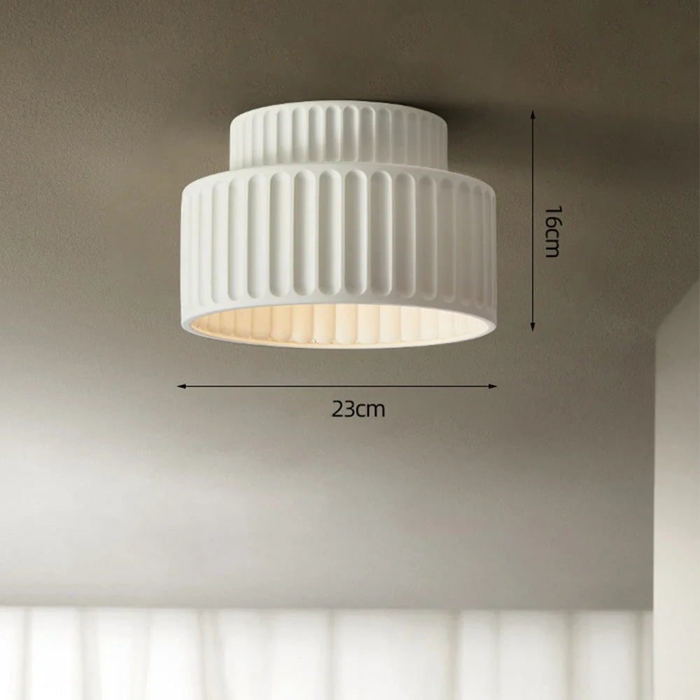 Enna - Geribbelde Ronde LED Plafondlamp Scandinavisch