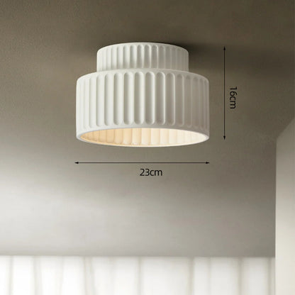 Enna - Geribbelde Ronde LED Plafondlamp Scandinavisch