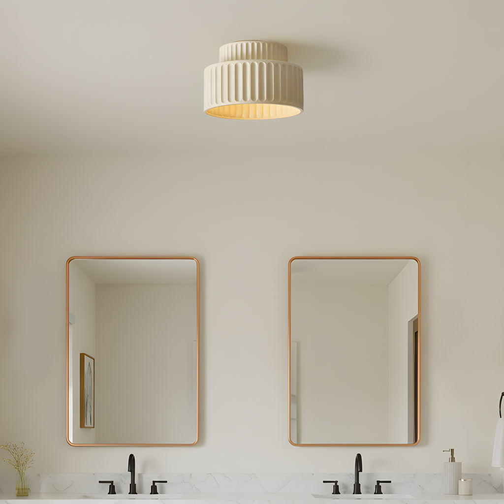 Enna - Geribbelde Ronde LED Plafondlamp Scandinavisch