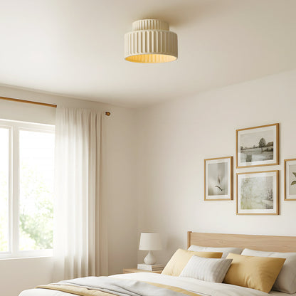 Enna - Geribbelde Ronde LED Plafondlamp Scandinavisch
