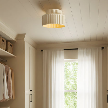 Enna - Geribbelde Ronde LED Plafondlamp Scandinavisch
