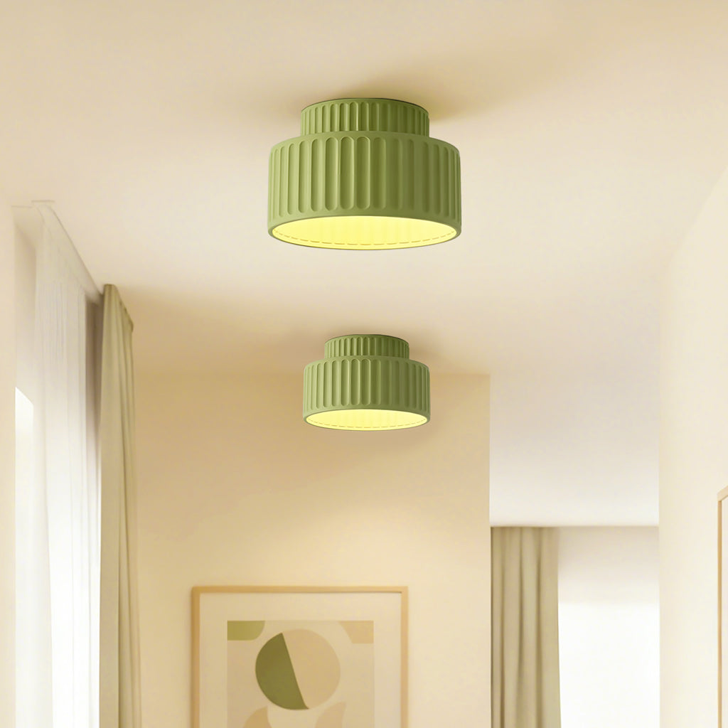 Enna - Geribbelde Ronde LED Plafondlamp Scandinavisch