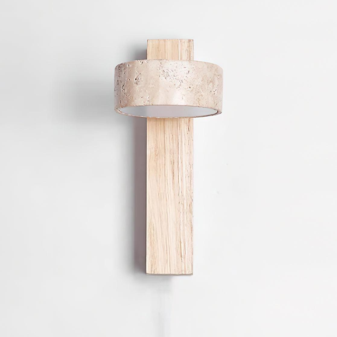Esk - Wandlamp Travertin en Hout Japandi