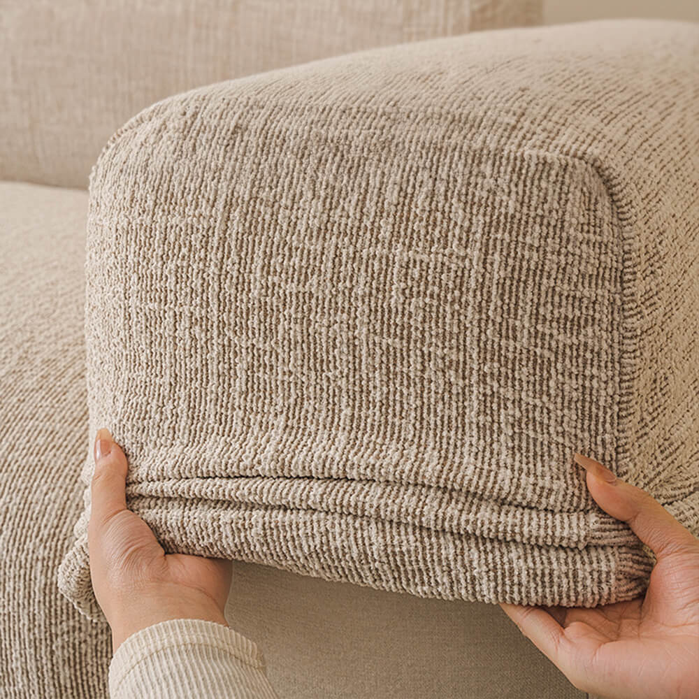 Svea - Chenille Elastische Bankhoes Volledige Bescherming