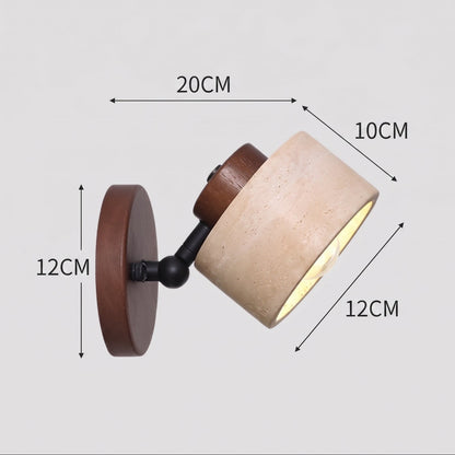 Fenna – Travertijn Verstelbare LED Wandlamp