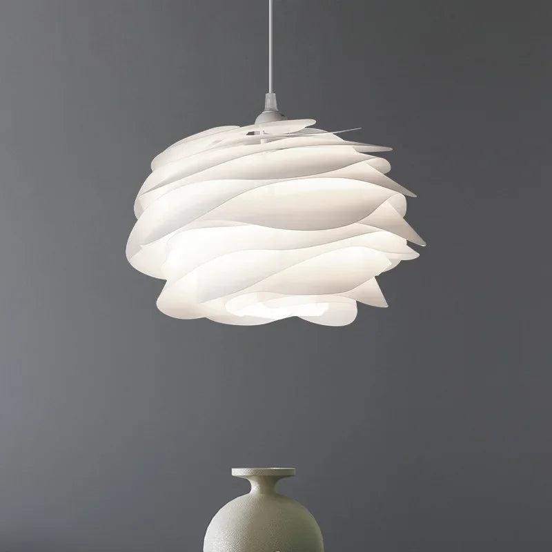 Fioen - Ronde Witte Hanglamp Bloemvorm Modern
