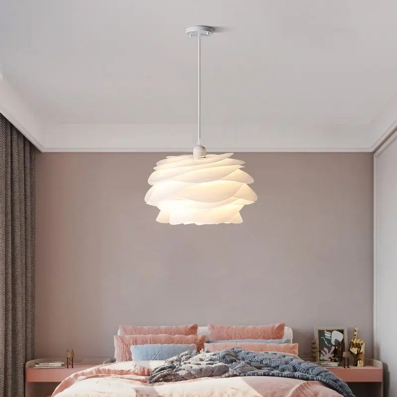 Fioen - Ronde Witte Hanglamp Bloemvorm Modern