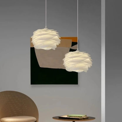 Fioen - Ronde Witte Hanglamp Bloemvorm Modern