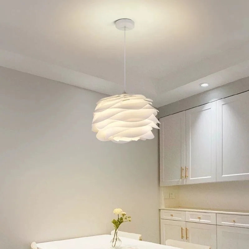 Fioen - Ronde Witte Hanglamp Bloemvorm Modern