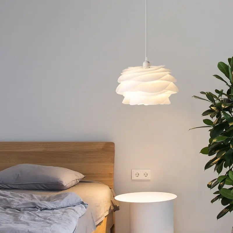 Fioen - Ronde Witte Hanglamp Bloemvorm Modern