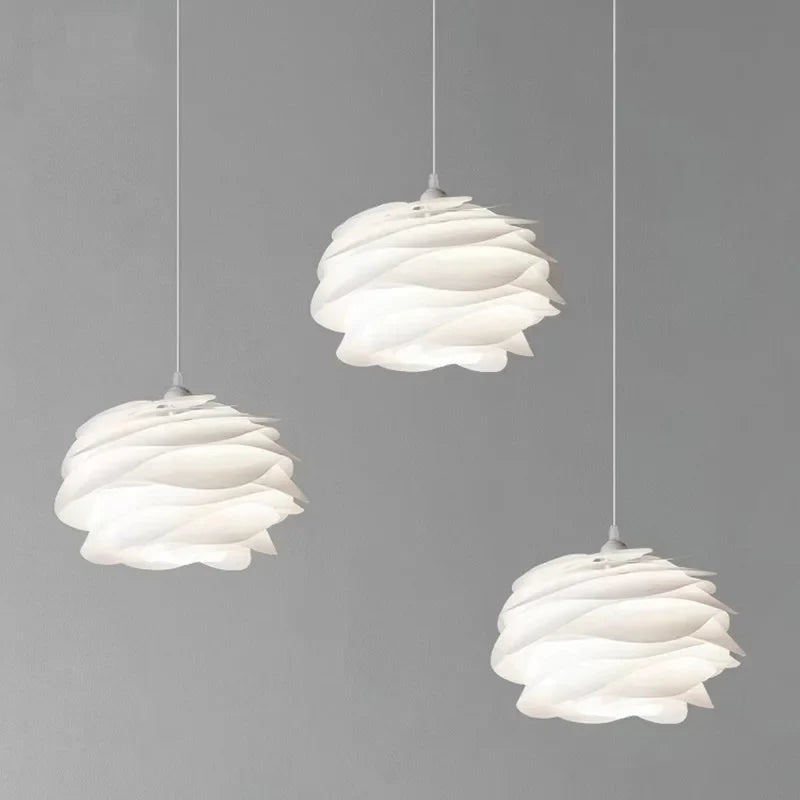 Fioen - Ronde Witte Hanglamp Bloemvorm Modern