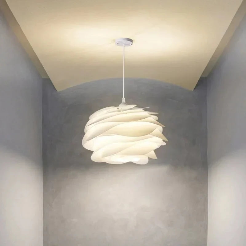 Fioen - Ronde Witte Hanglamp Bloemvorm Modern