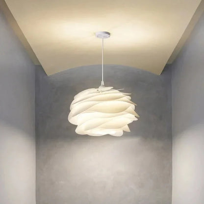 Fioen - Ronde Witte Hanglamp Bloemvorm Modern