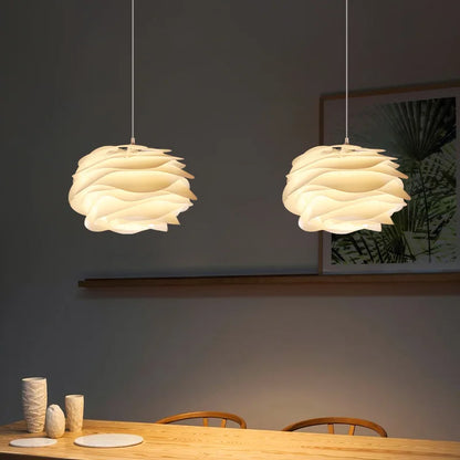Fioen - Ronde Witte Hanglamp Bloemvorm Modern