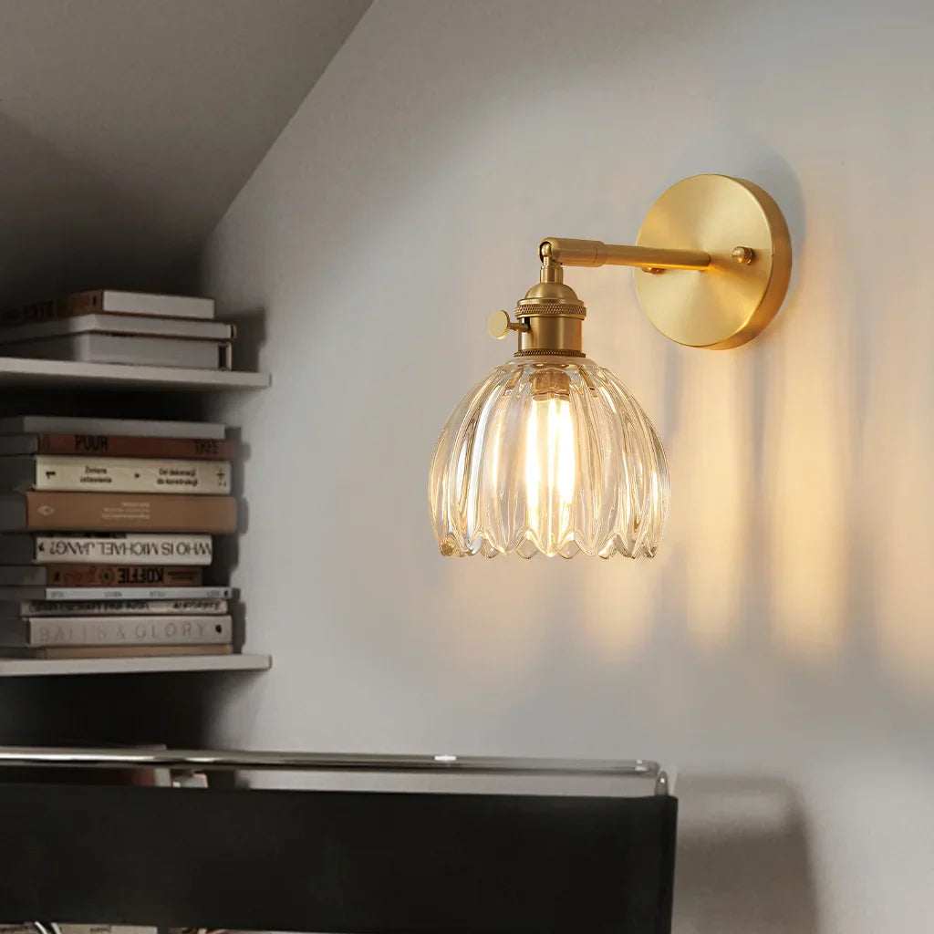 Enoa - Wandlamp Geribbeld Glas