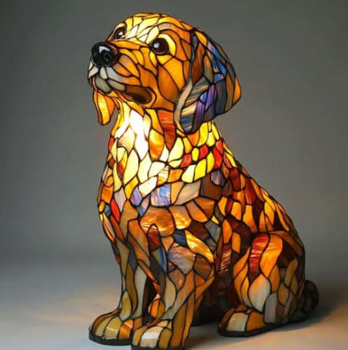 Luvio - Tiffany Stijl Hondenlamp