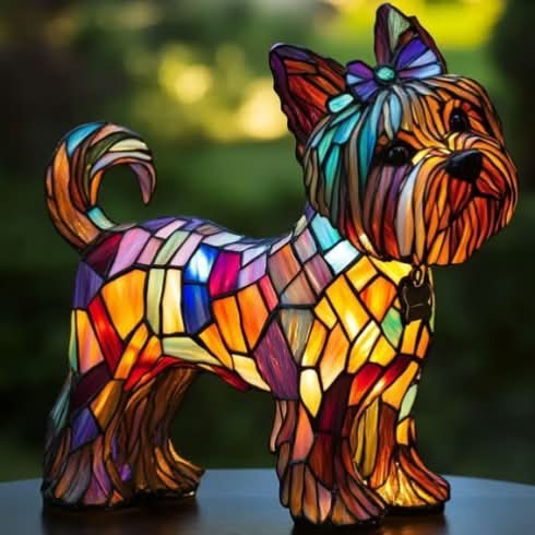 Luvio - Tiffany Stijl Hondenlamp