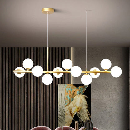 Ivelo - Lineaire Hanglamp met Glazen Bollen