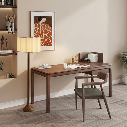 Solva - Houten Vloerlamp met Stoffen Kap