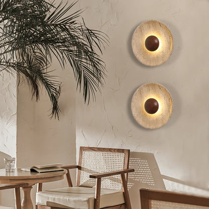 Eryo - Travertin Halo Wandlamp