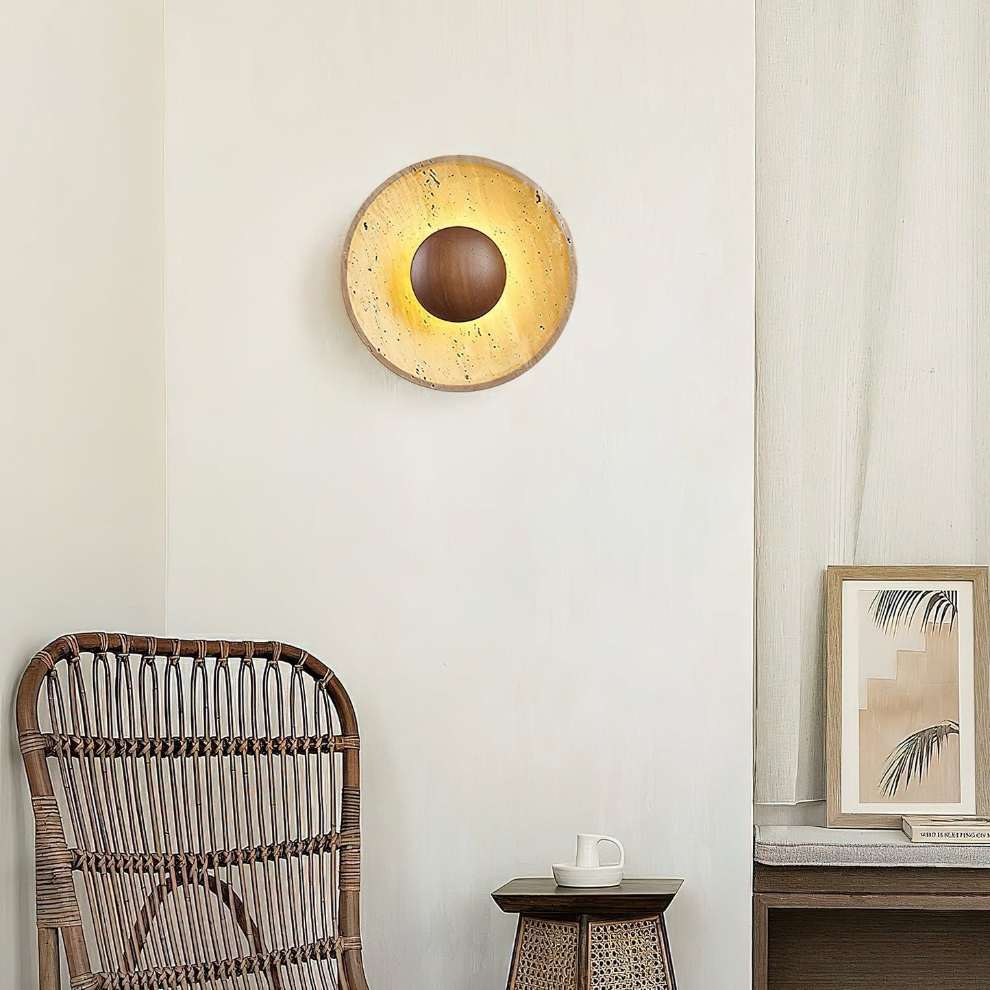 Eryo - Travertin Halo Wandlamp