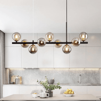 Ivelo - Lineaire Hanglamp met Glazen Bollen