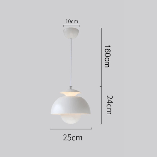 Orea - Scandinavische LED Hanglamp met Glazen Kap