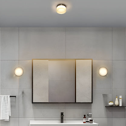 Eloa - Ronde Wandlamp met Geribbeld Glas