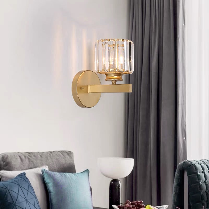 Evara - Geribbeld Glazen Wandlamp