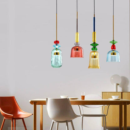 Kivi - Gekleurde Glazen LED Hanglamp Scandinavisch