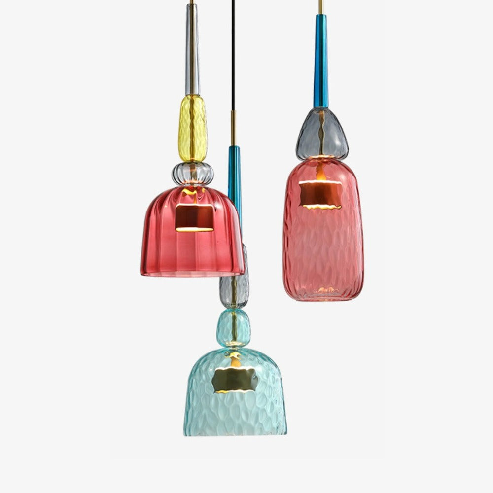 Kivi - Gekleurde Glazen LED Hanglamp Scandinavisch