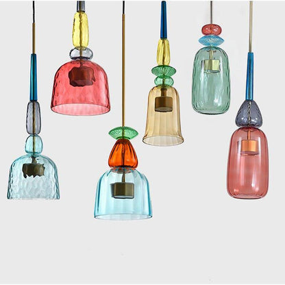 Kivi - Gekleurde Glazen LED Hanglamp Scandinavisch