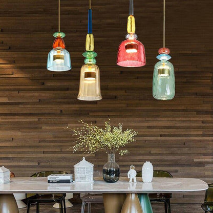 Kivi - Gekleurde Glazen LED Hanglamp Scandinavisch