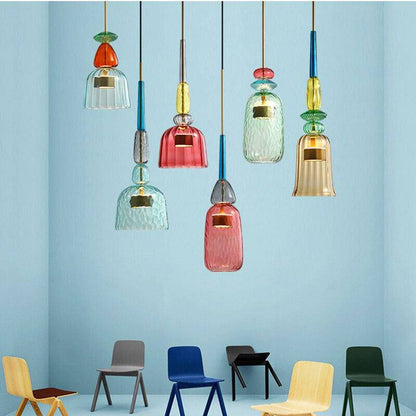 Kivi - Gekleurde Glazen LED Hanglamp Scandinavisch