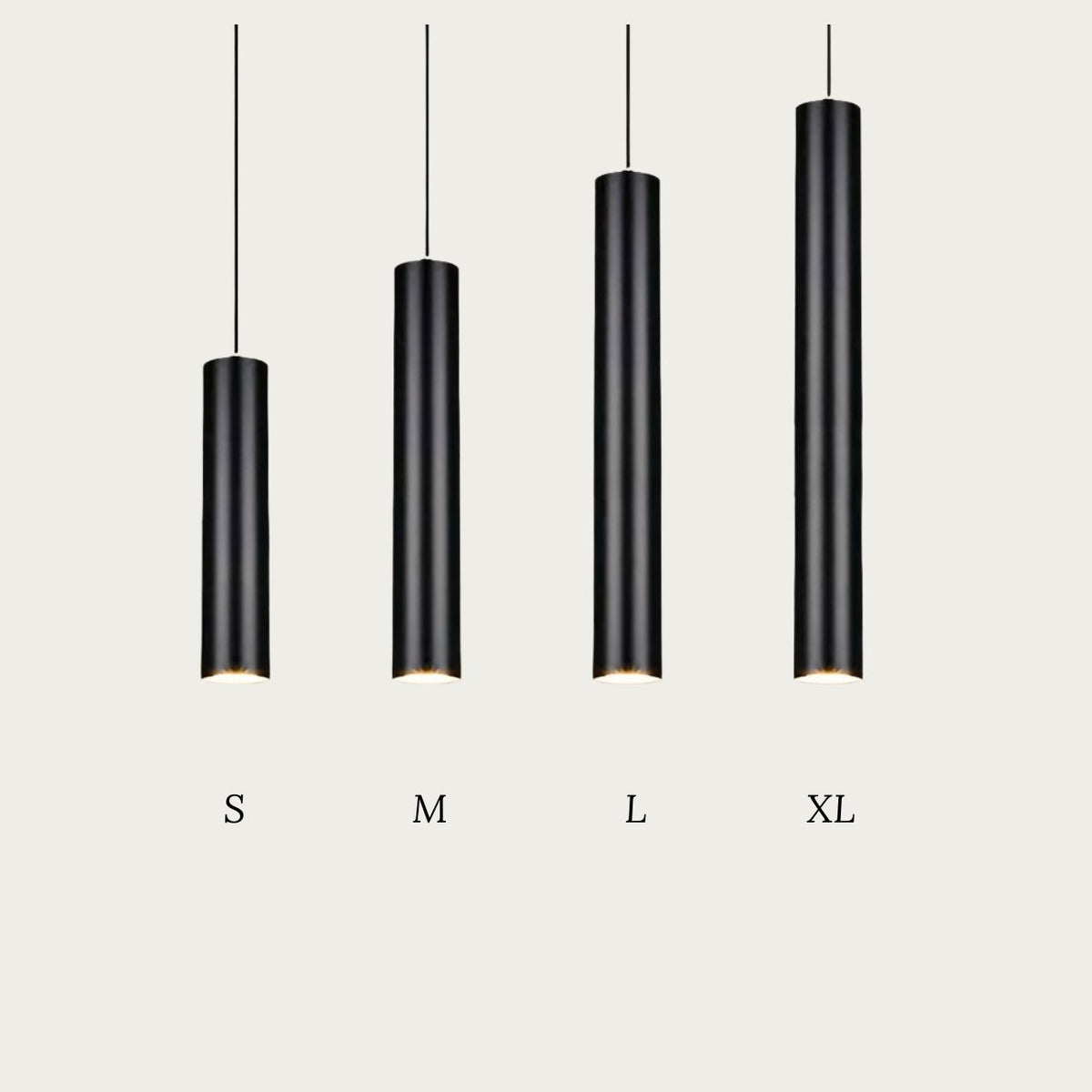Kolbe - Smalle Cilinder Hanglamp Zwart LED Modern